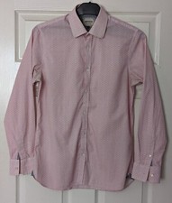 TED BAKER LONDON Men's "Archive" Long Sleeve Geometric Shirt Collar 15"