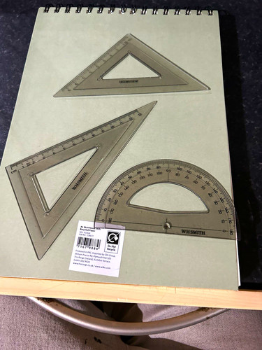 Whsmith geometry set square - set,