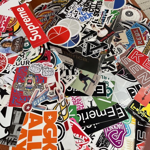 100 skateboard stickers - 100,