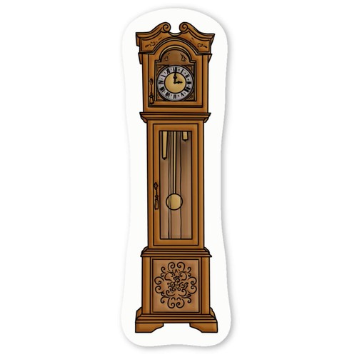Grandfather clock white - 'grandfather, clock'