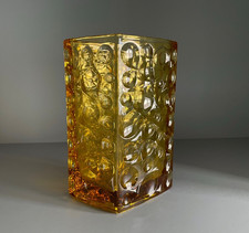 Amber Czech Glass Vase, Shape
