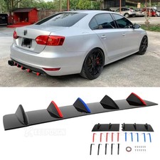Shark Fins Rear Diffuser Bumper Spoiler Lips For VW Jetta GLI GTI MK6 MK6.5 MK7