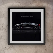 Bugatti Mistral | Hypercar | Supercar | Side View | Wall Art | Poster | Print