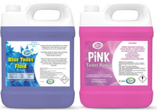 Blue Pink Chemical Portable Toilet Cleaner 2-20L Waste Tank Fluid Caravan Fluid