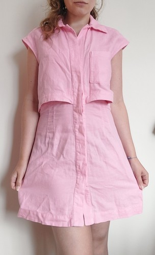 Zara pink linen - linen, mini