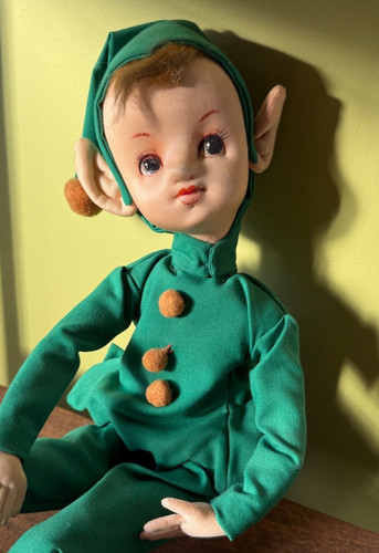 Vtg large christmas pixie - vtg, 18"