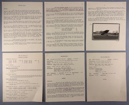 Avro york 685 typewritten - avro,