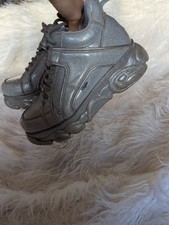Buffalo London Glitter Sparkle Platform Flatform Chunky Trainers Size UK 6.5