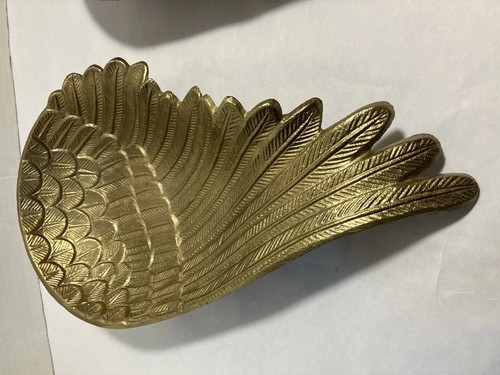 Gold painted angel wing - painted,