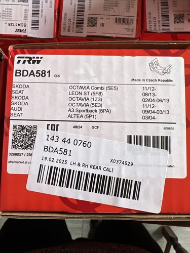Trw bda581 carrier brake - bda581, carrier,