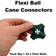 Bamboo Cane Connectors Caps Flexi Balls Fruit Cage Netting Plant Support Qty= 24