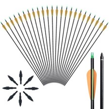 Archery Hunting Fiberglass Arrows 32Inch for Recurve/Compoundbow Target Practice