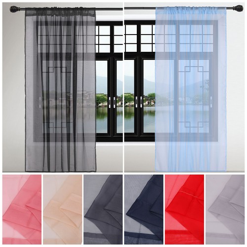 Pair voile curtain - voile, lucy