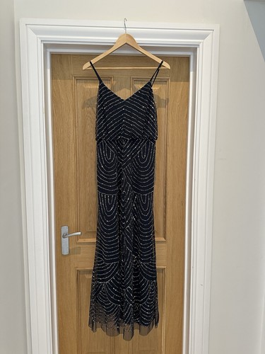 Adriana papell navy - navy, beaded