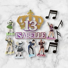 Six Wives The Musical Cake Topper And Charm Set Personalised With Name And Age