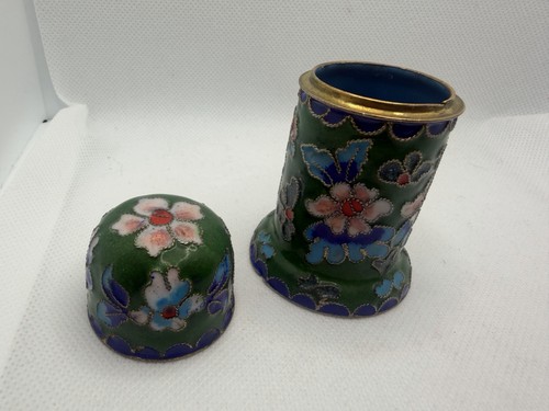 Antique cloisonne lidded - antique,