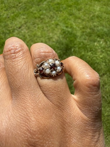 Antique 9ct gold - &, seed