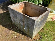Vintage galvanised water tank - galvanised,