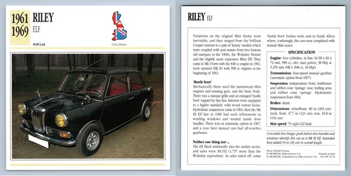 Riley elf 1961 69 popular - riley,