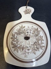 Vintage Jersey Pottery Ceramic Hand Painted Hanging Cheese Board 26cm