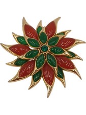 Vintage Sphinx Flower Brooch