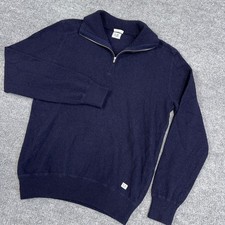 C.P. (CP) Company 1/4 Zip Merino Wool Sweater Size 54 Navy Blue FGF Industries