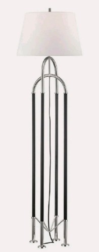 Polished nickel floor lamp - nickel,