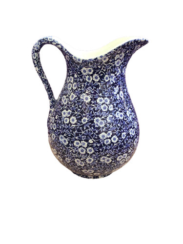 Burleigh jug blue calico - burleigh,