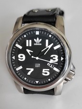 Vintage ADIDAS Trefoil   Black Dial  Men's Watch ADH1263