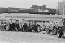 French farmers protesting at