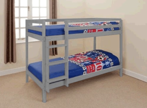 Grey bunk bed 3ft - grey, pine