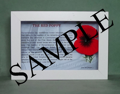 The red poppy framed - poppy,