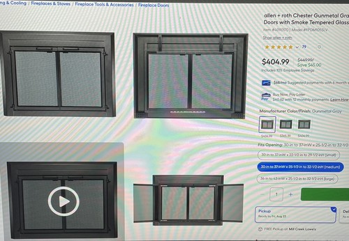 Fire place glass doors - fire,