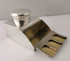 Rare Solid Silver Inkwell &