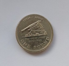 2004 Gibraltar £1 one pound Coin The Great Siege 1779-1783 circulated