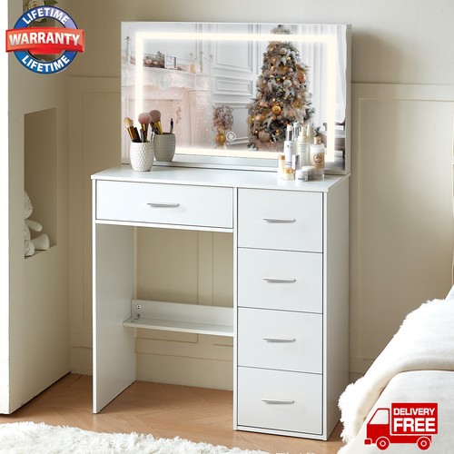White mirrored dressing - white,