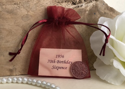 1956 sixpence organza bag - 1956,