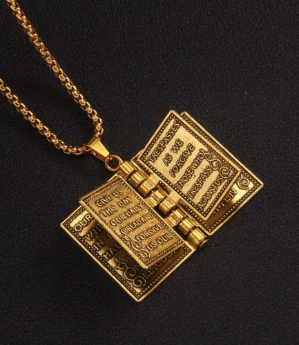Gold plated holy bible - , pendant