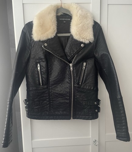 Warehouse black faux leather - black,