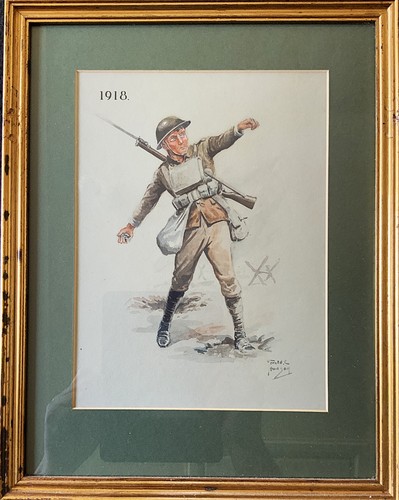 Military portrait painting - military,