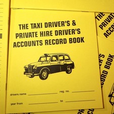 Taxi Meter Cab Driver Accounts Book for Accounting Expenses. Cash Record Keeping