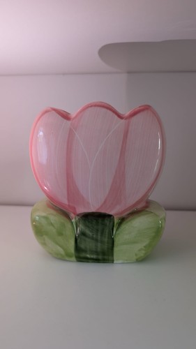Pink tulip small vase pen - small, vase/pen