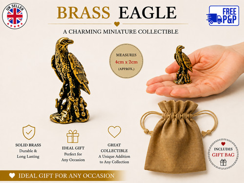Small brass eagle falcon bird - brass,