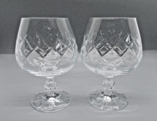 2 x CUT CRYSTAL 12 cm BRANDY