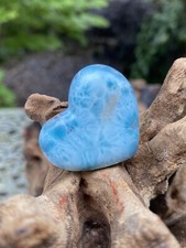 Larimar Large Heart Deep Blue