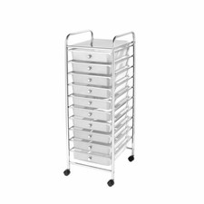 10 DRAWER PLASTIC CLEAR MOBILE