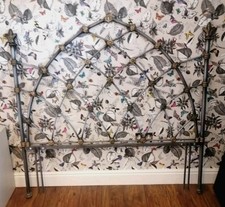 Stunning Gothic Style Pewter And Gold Colour King Size Headboard Collection Only