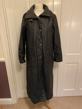 Four Seasons Stockman Trench Dark Grey Long  Coat UK Size M UK 12 VGC