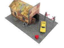 Old Brick Garage Diorama Model