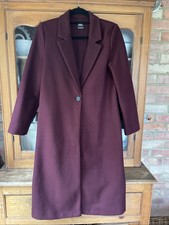 Zara Burgundy Duster Coat With
